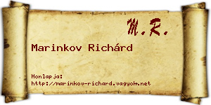 Marinkov Richárd névjegykártya